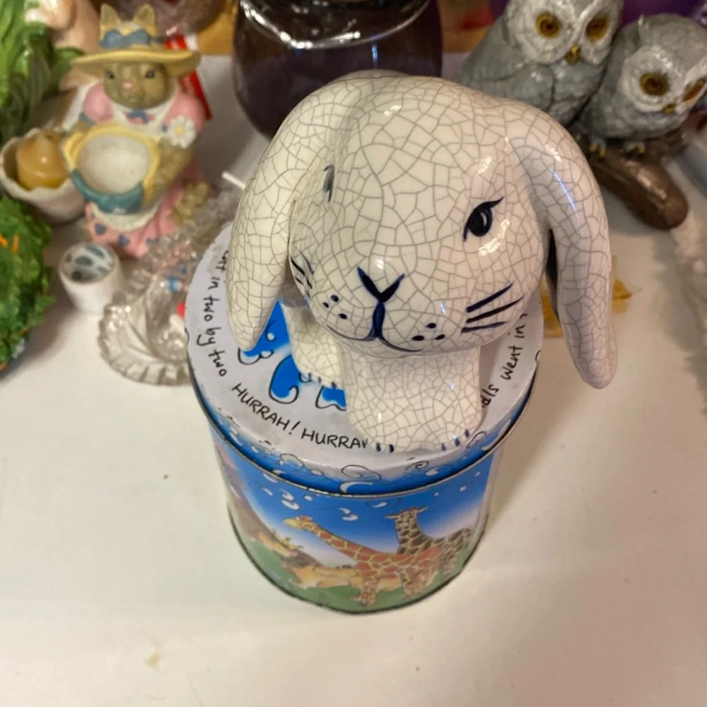 Vintage Pottery Barn Bunny,I believe has marks on side